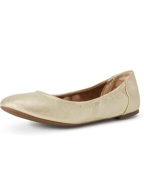 Amazon Essentials Metallic Gold Women's Ballet Flats
